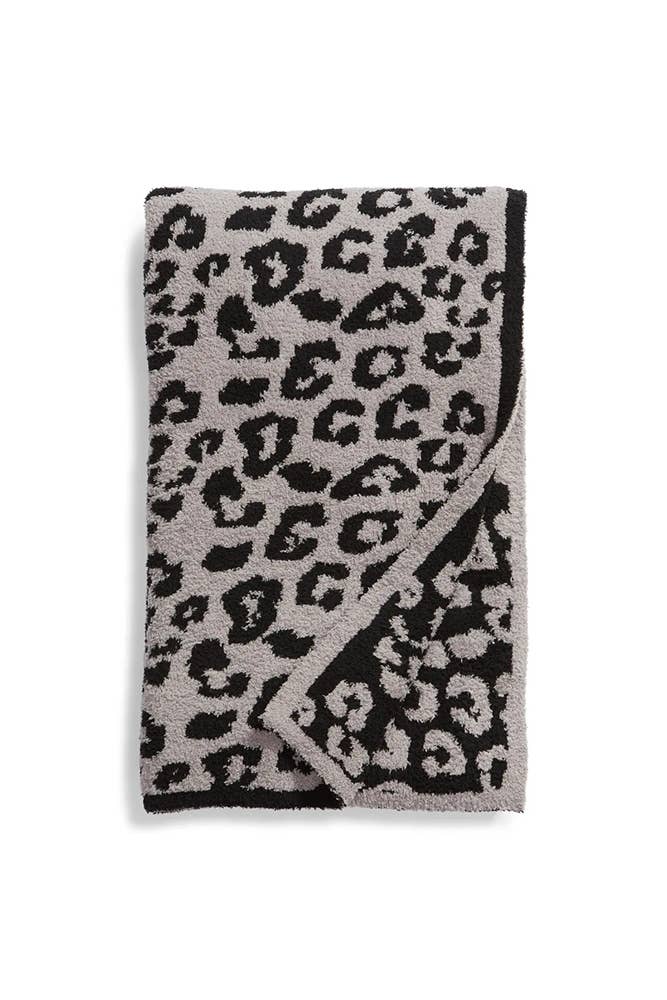 UNISHE - Wholesale Throw Blanket - Leopard Knit Plush Blanket MOQ 3pcs ZZKF3848