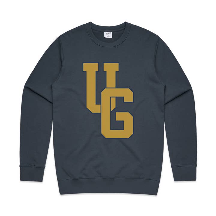 Universidade do Gana Premium Crew Azul Marinho Desbotado 26 por atacado de Varsity54