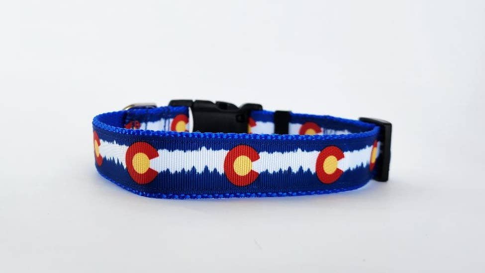 Rocky Mountain Hound - Wholesale Pet Collar - Dog - 1" Blue Colorado Dog Collar, Leash, or Martingale5