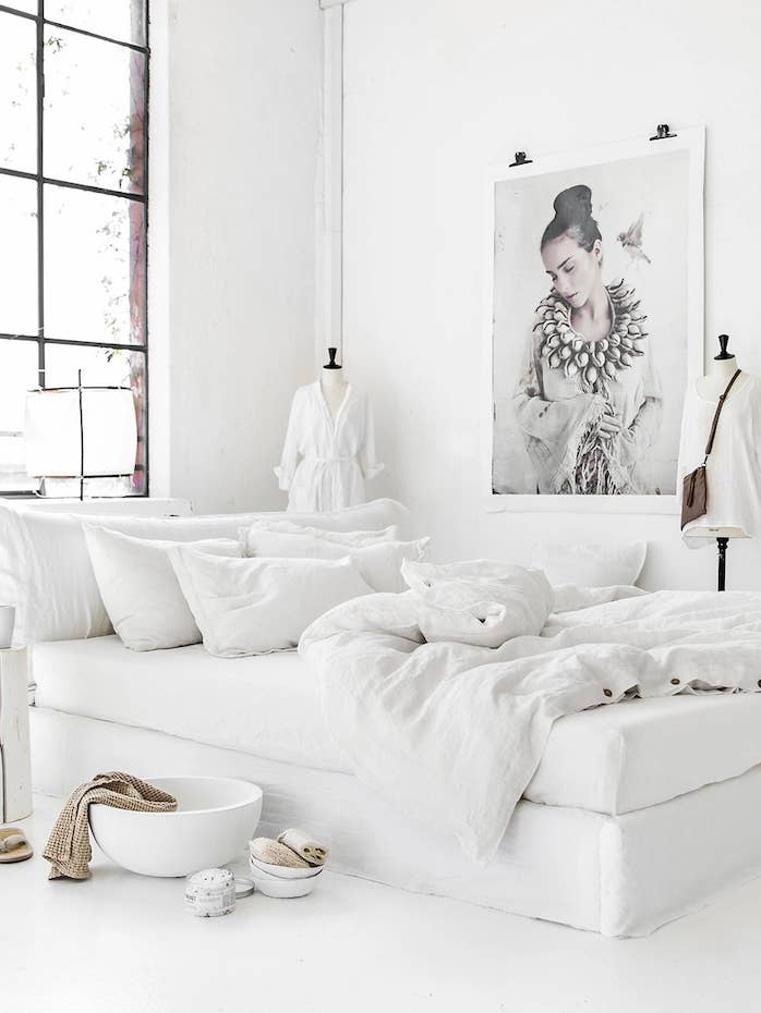 Weißes Bettbezug-Set (3-teilig) für den Großhandel von MagicLinen (We handle U.S. import procedures for you)