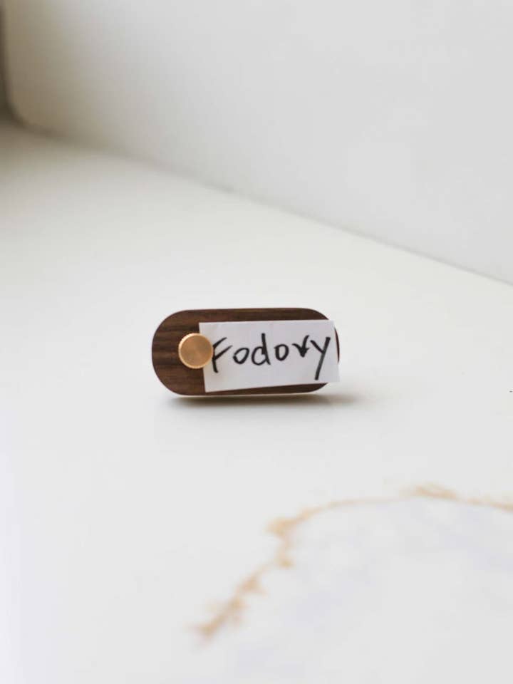 Etiqueta de precio de madera pequeña para venta al por mayor de Fodory