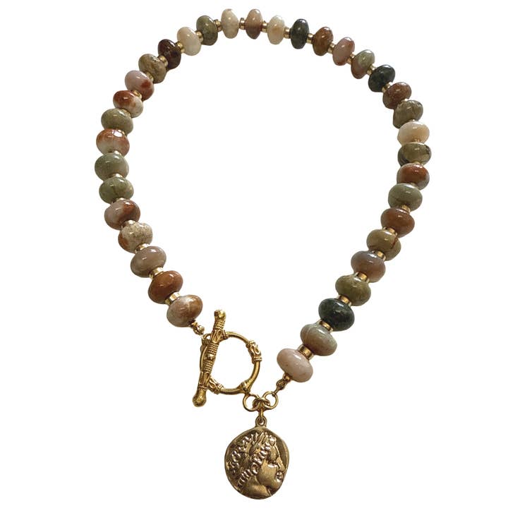 Romeinse stenen ketting voor wholesale door Honey Rose & K Jewelry