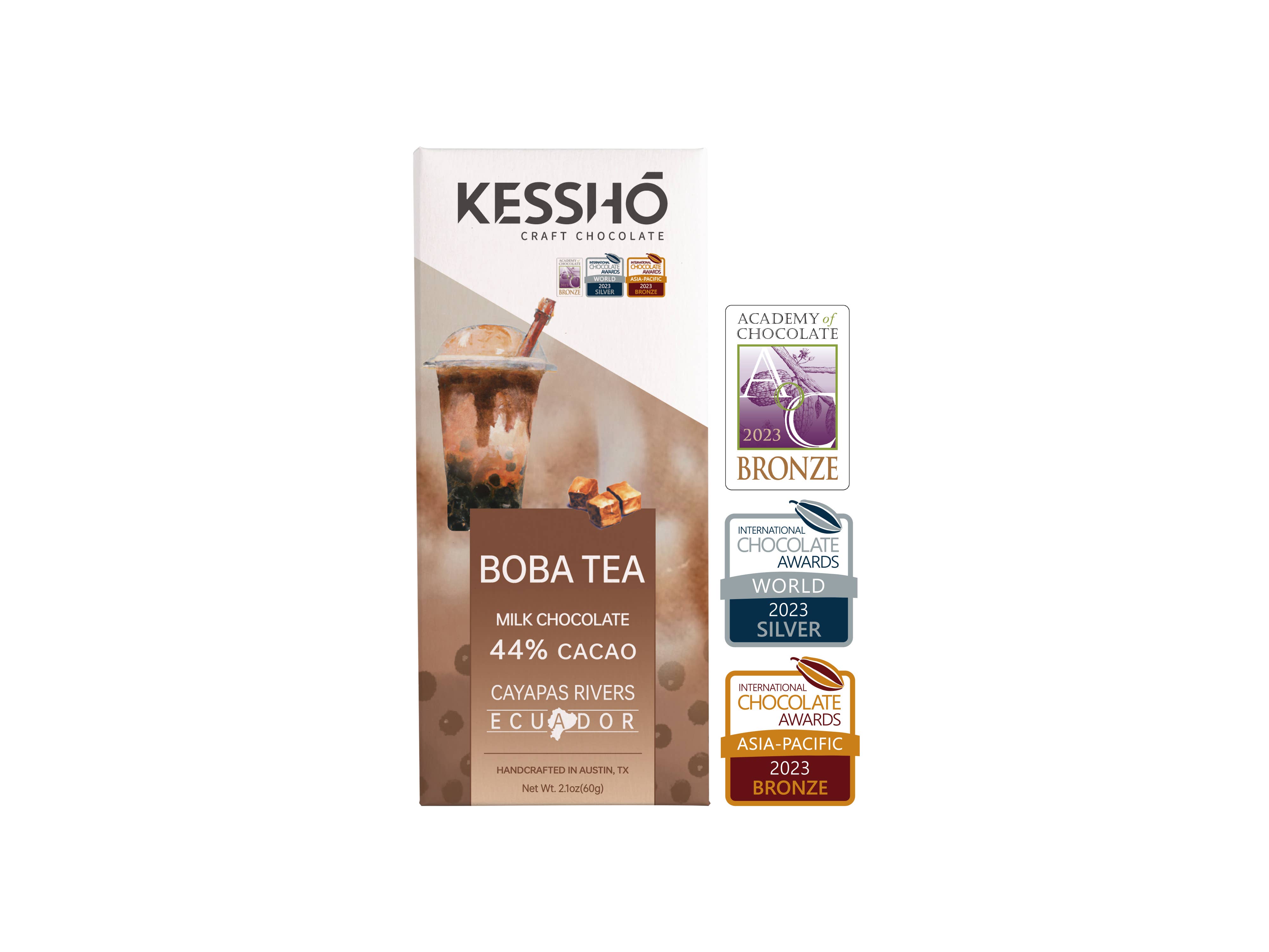KESSHŌ - Wholesale Chocolate Bar - Boba Tea 44% Milk Chocolate Bar– Single Origin