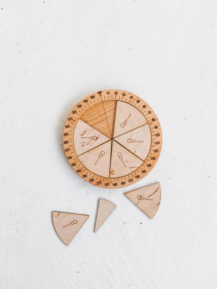 Jouet éducatif sur les fractions pour enfants et tout-petits pour la vente par Woodinout