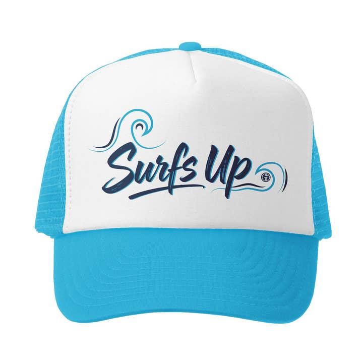 Surf's Up Kids Trucker Hat for wholesale by GROM SQUAD
