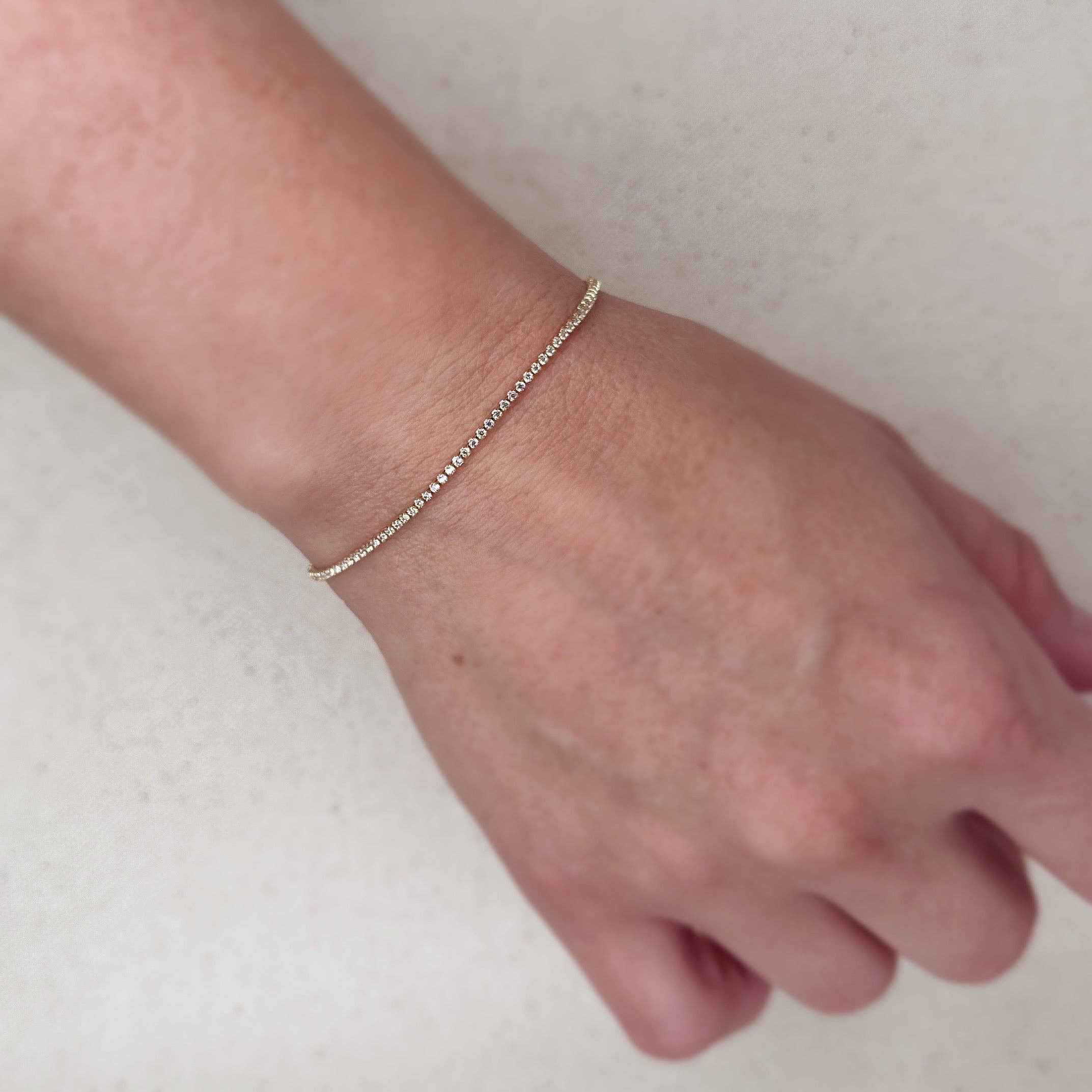 GoldFi - Wholesale Tennis Bracelet - 18k Gold Filled 1.2mm CZ Tennis Bracelet1