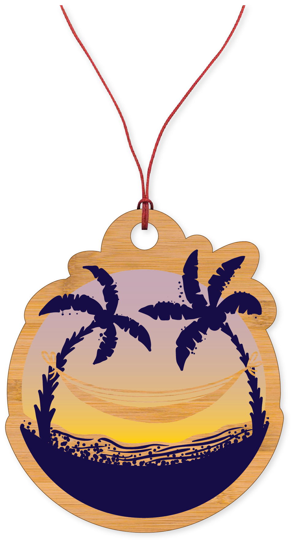 Morris Magnets – wholesale Ornament – Ornament - Palm Tree and Hammock Circle2