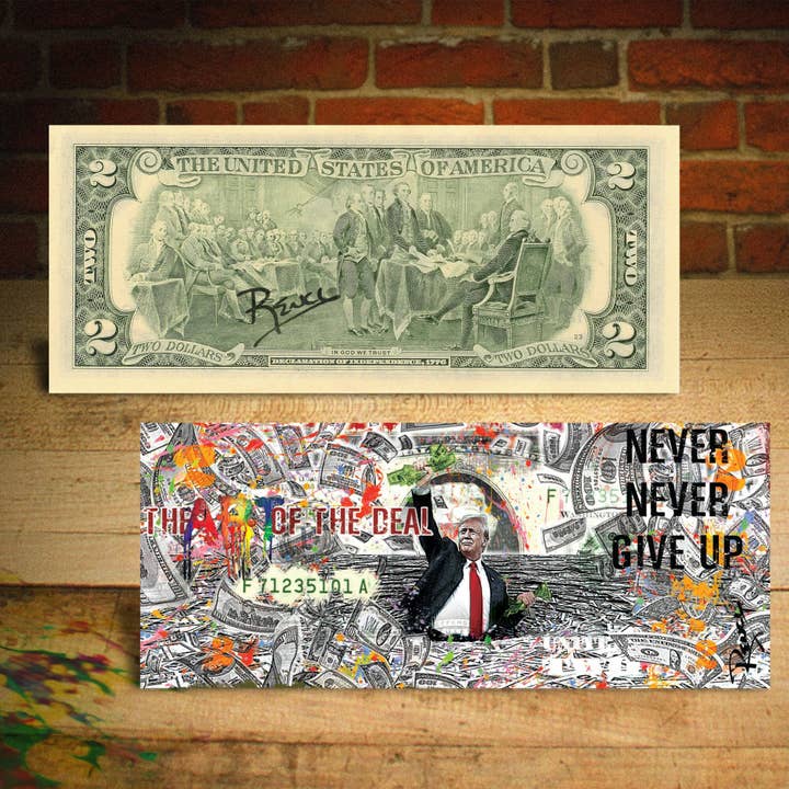 Donald Trump Kunsten at Forhandle Ægte $2-seddel - Rency for engroshandel hos The Merrick Mint