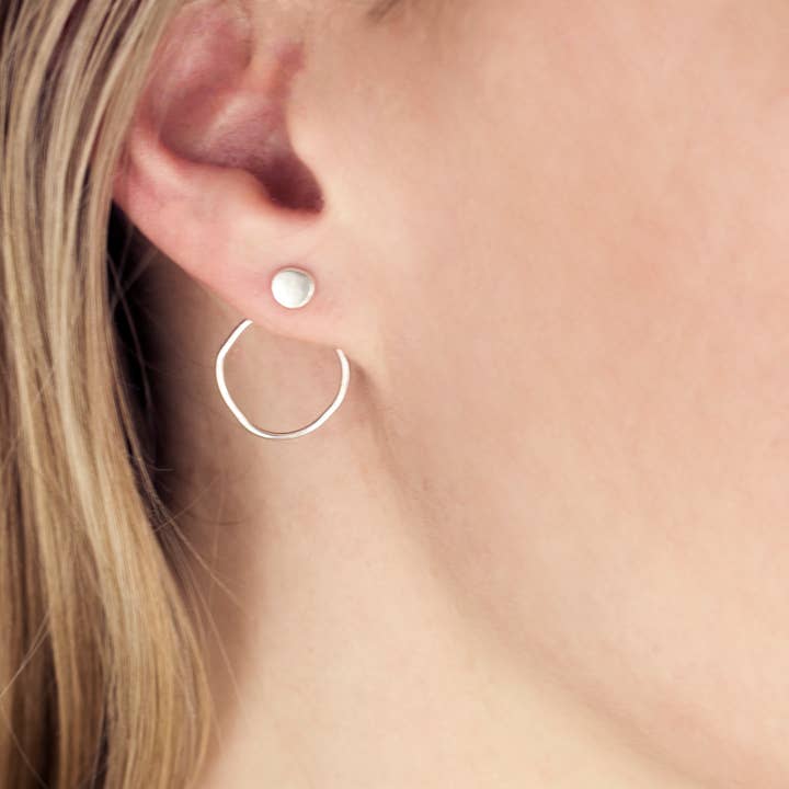 Fawn And Rose - Wholesale Stud/Post Earrings - Sterling Silver Zero Waste Ear Jackets1