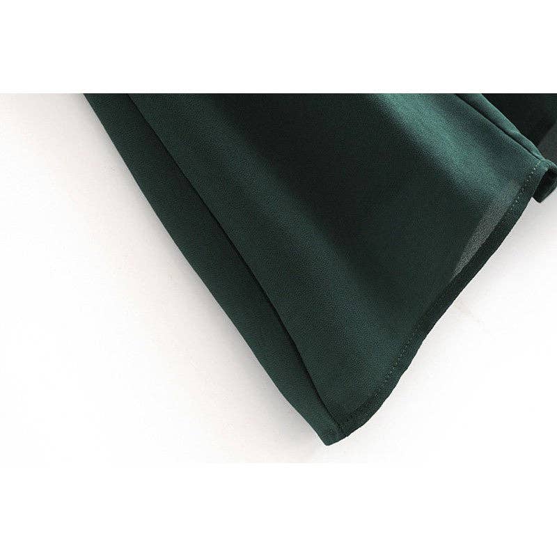 GREEN High Waist Sexy Hem Side Slit Lace-Up Slip Dress for wholesale on Faire8