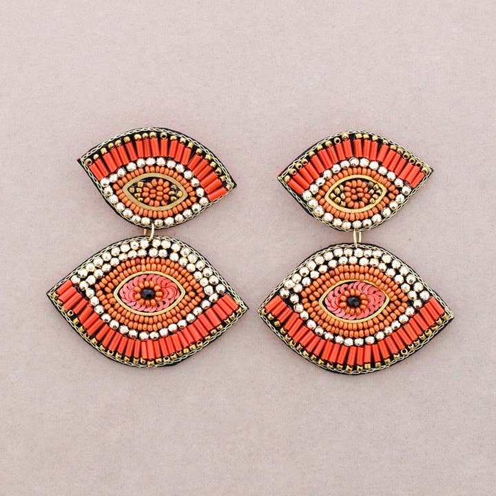 Boucles d'oreilles à double sequins Turkish Eye pour la vente par Sonata