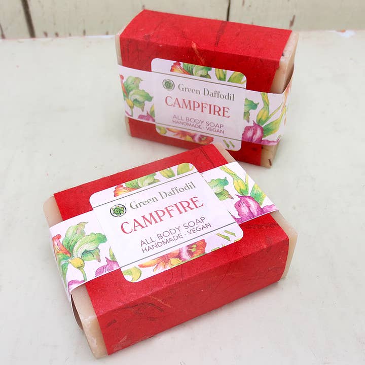 Green Daffodil Bath & Body - Wholesale Bar Soap - Campfire Natural Handmade Bar Soap - Smoky Outdoors