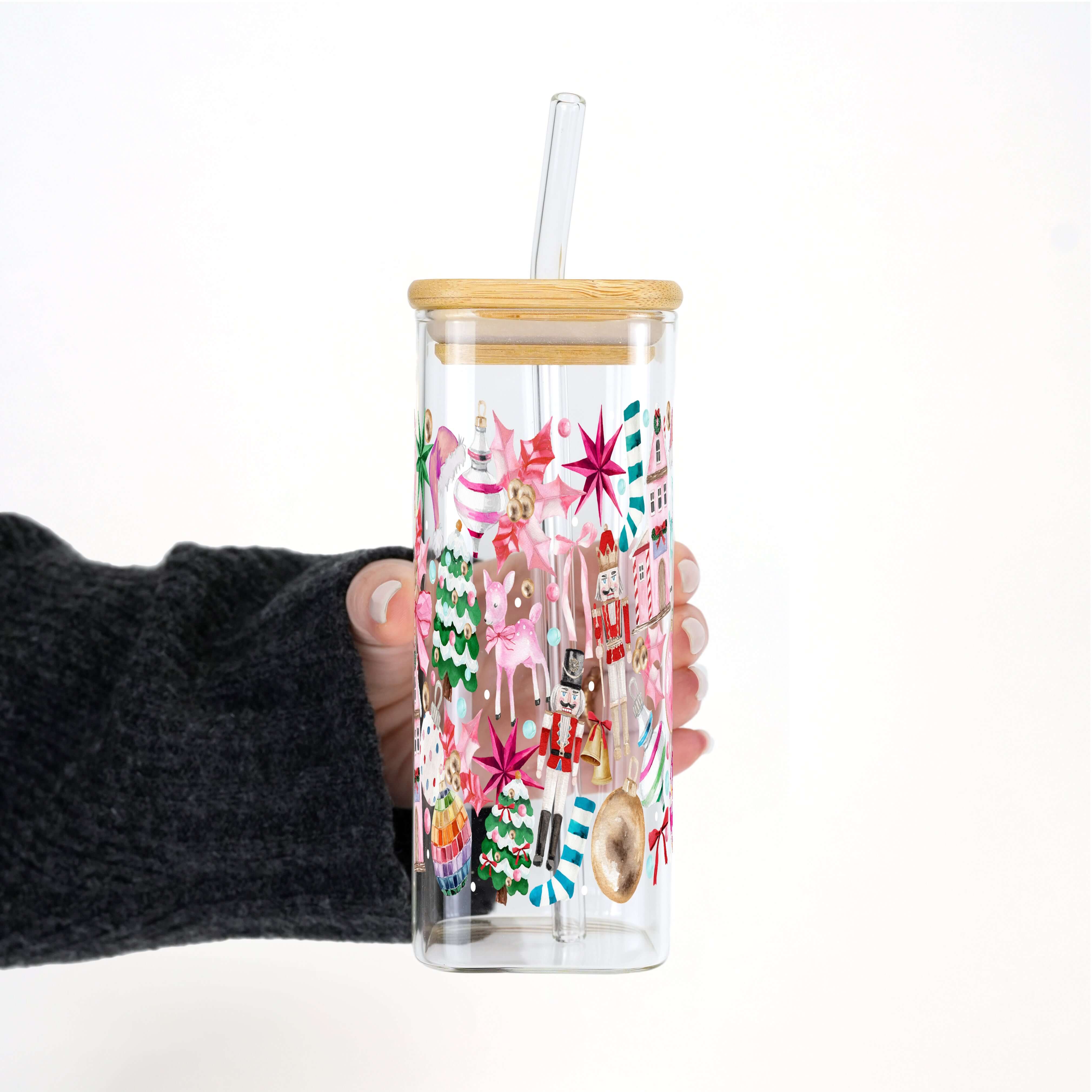 Sip-Sip Hooray! – Engroshandel Drikkeglas/kop – Lunefuld julekop med låg og sugerør2