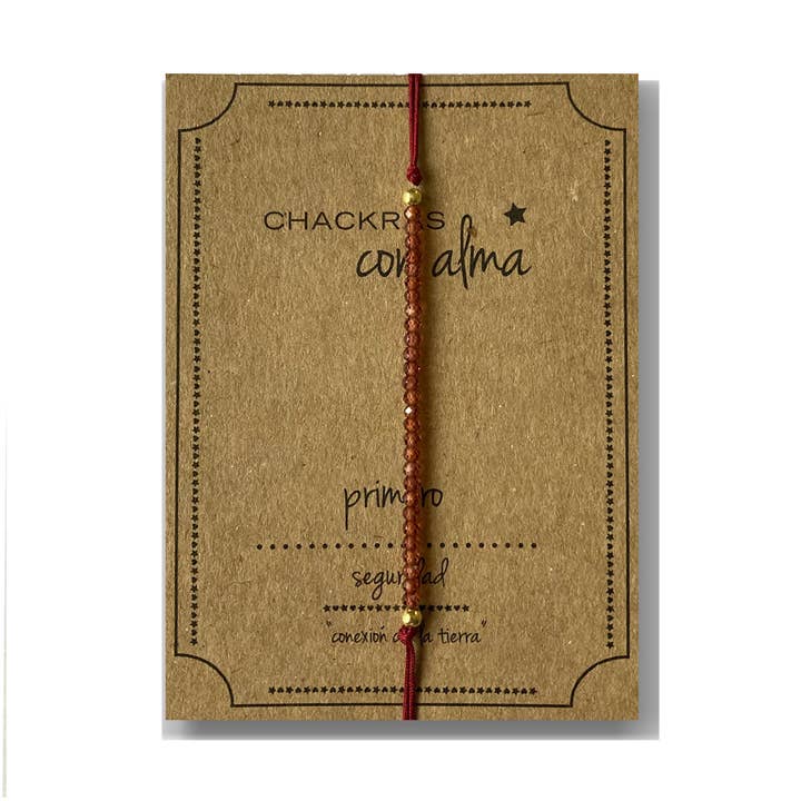 Erstes Chakra-Armband – Sicherheit – Granatsteinfaden – für den Großhandel von MundoconAlma*