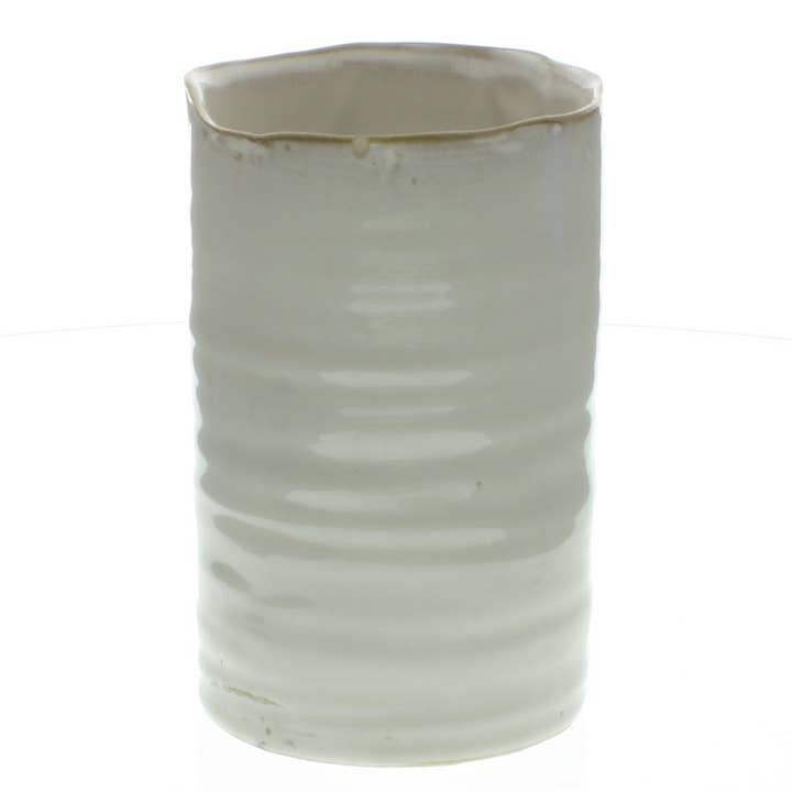 Bower Ceramic Vase - Sm - Fancy White for wholesale by HomArt