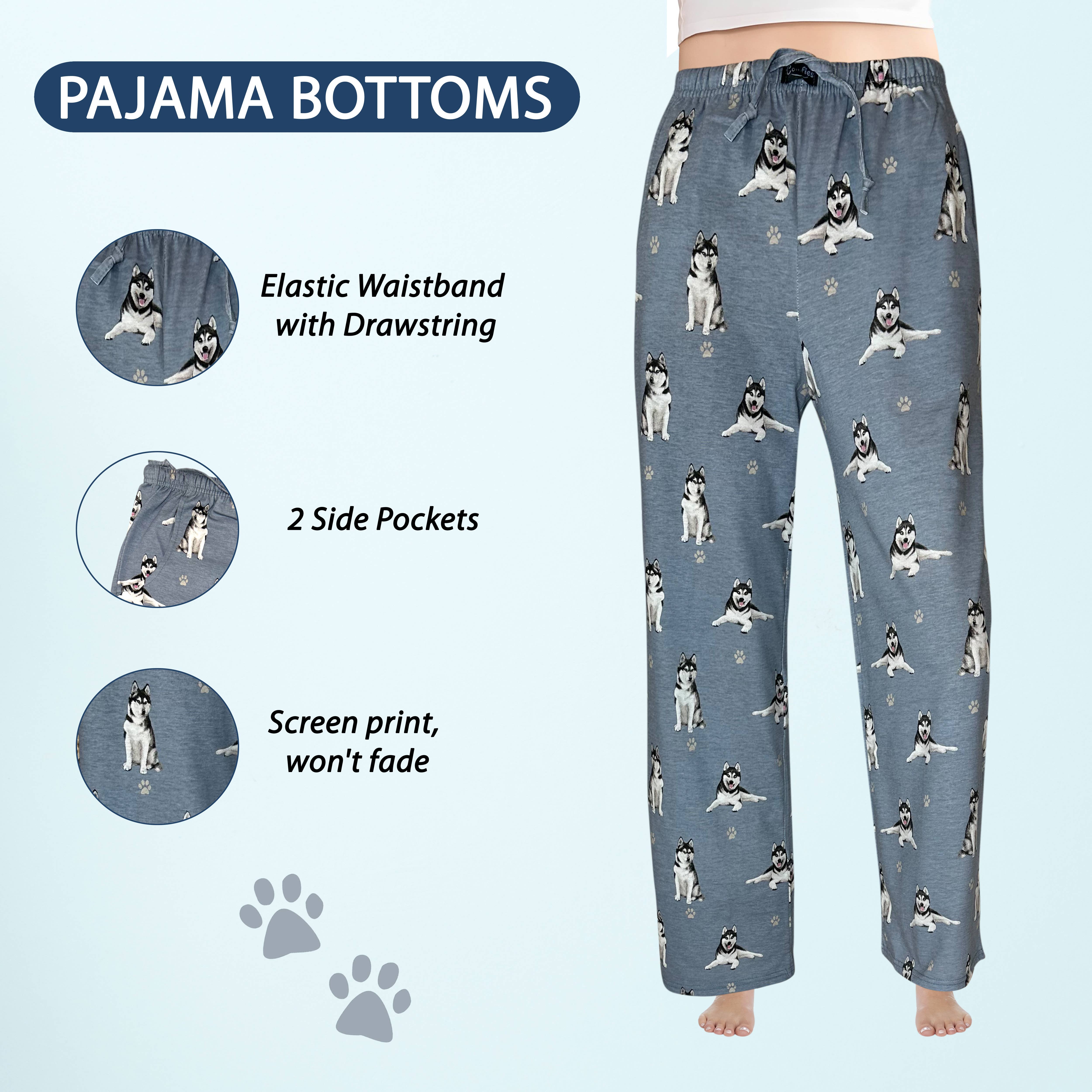 E&S Pets - Wholesale Sleepwear Bottom - Unisex - Siberian Husky Pajama Bottoms - Pet Lover Pajama Pants1