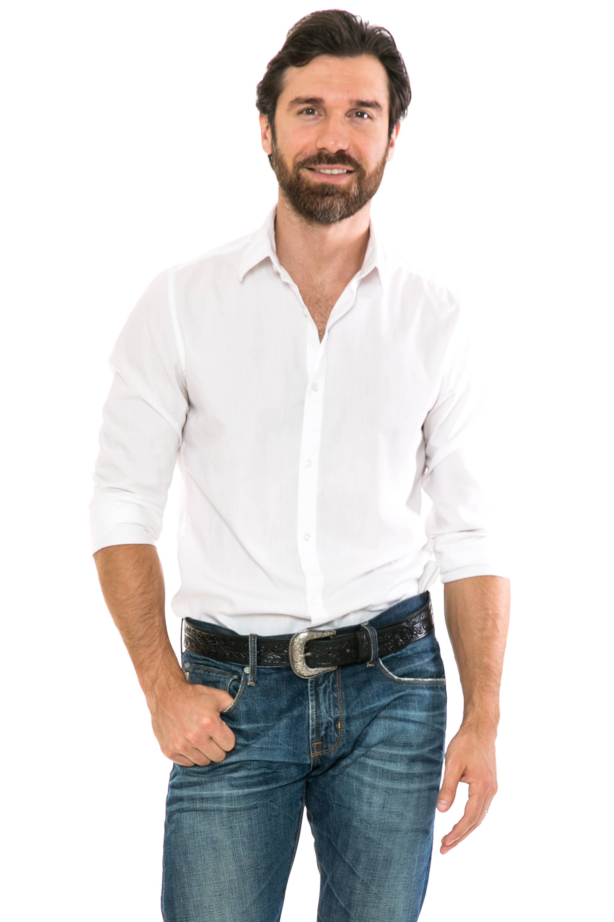 Leather Impressions Inc - Wholesale Belt - Women's - Tooled leather tone on tone adjustable belt ABB 00510