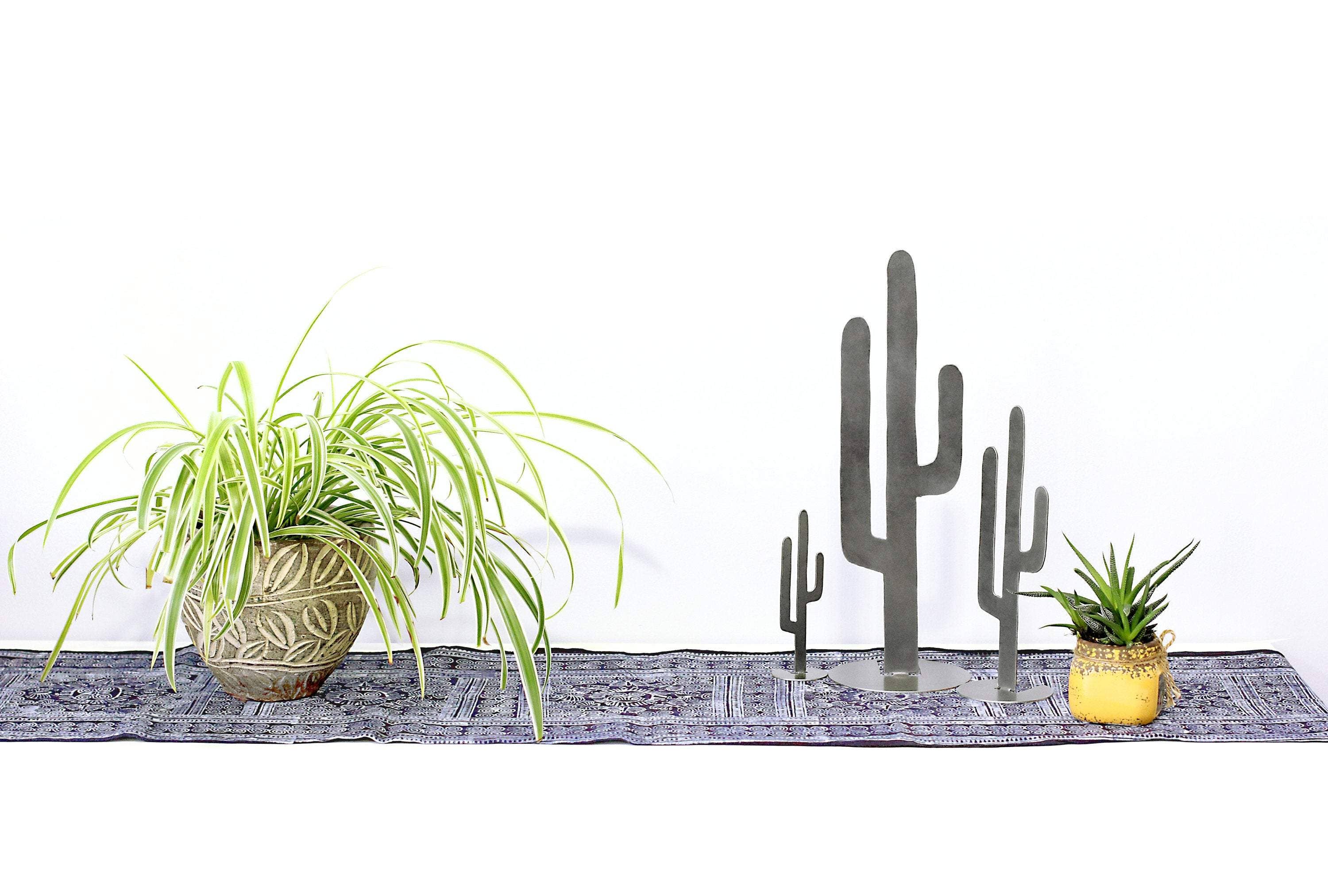 Highland Ridge  |  Handmade Home Decor - Wholesale Decorative Tabletop Object - Metal Cactus Silhouette - Medium6