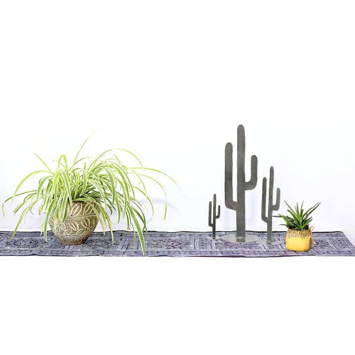 Highland Ridge | Handmade Home Decor - Wholesale Decorative Tabletop Object - Metal Cactus Silhouette - Medium6