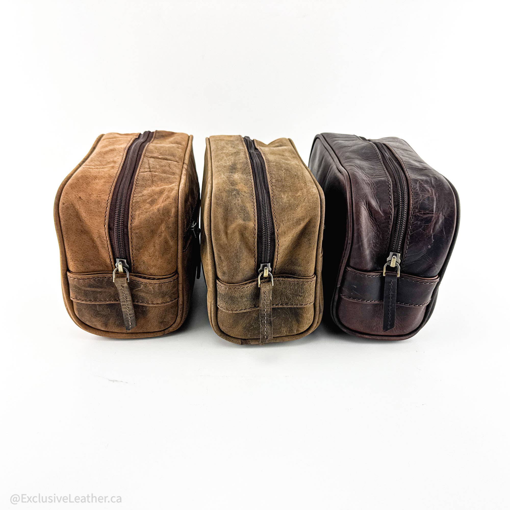 Exclusive Art Inc – Großhandel Kosmetiktasche – Unisex – Buff Leder Unisex Kulturbeutel / Toilettentasche - Wochenendausflug2