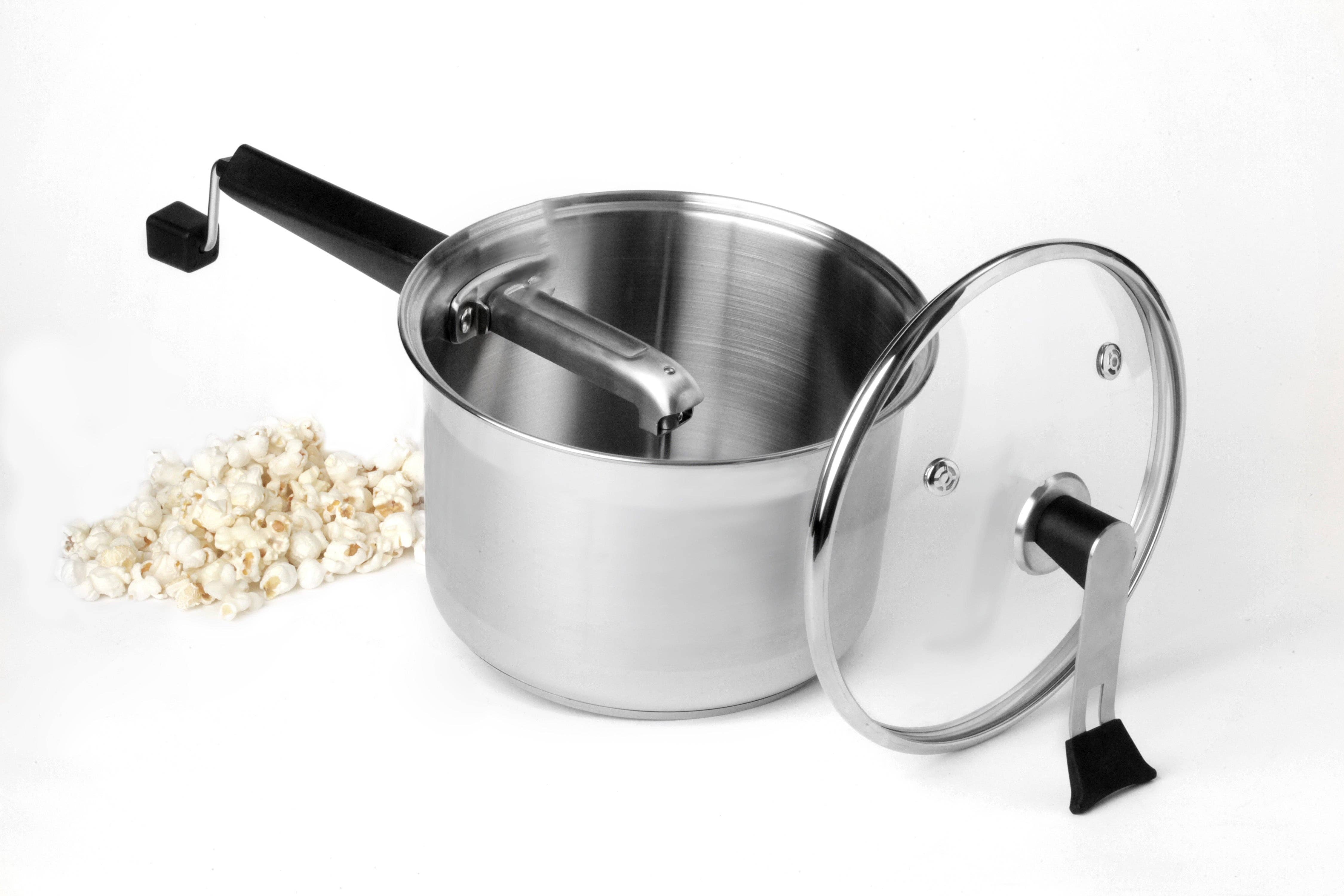 Flyer Foods Inc - Vente Appareils électroménagers - Série Platine Popcorn Popper en Acier Inoxydable Whirley Pop1