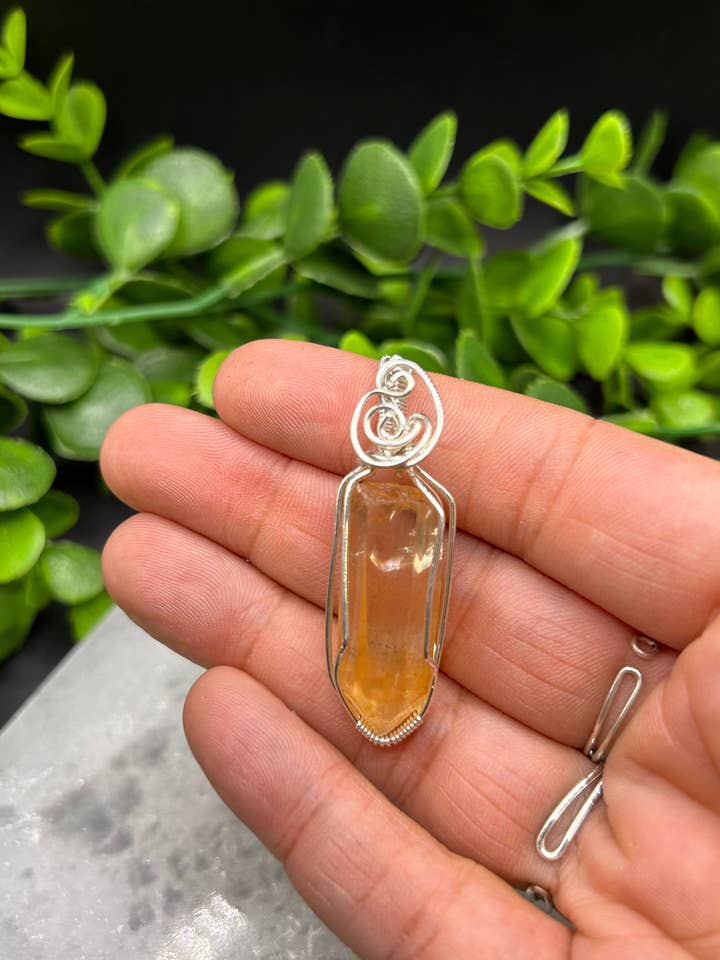 Tangerine Sterling Silver Pendant for wholesale by Moonbeam Healing