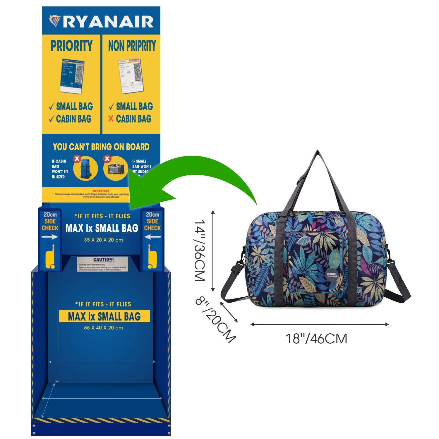 wandf - Wholesale Weekender Bag - Unisex - 40L Travel Duffel Bag Nylon Carry on Weekender Overnight15