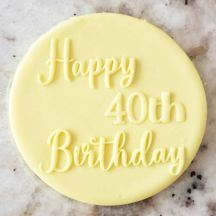 PICK YOUR YEAR Happy BirthdayPOPup Embosser Cookie Biscuit S for wholesale by Cut Bake Stamp