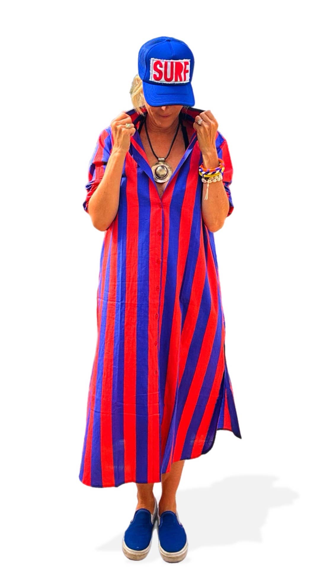 Cabana Club California - Wholesale Dress - Women's - Surf Stripe Shirt Dress15