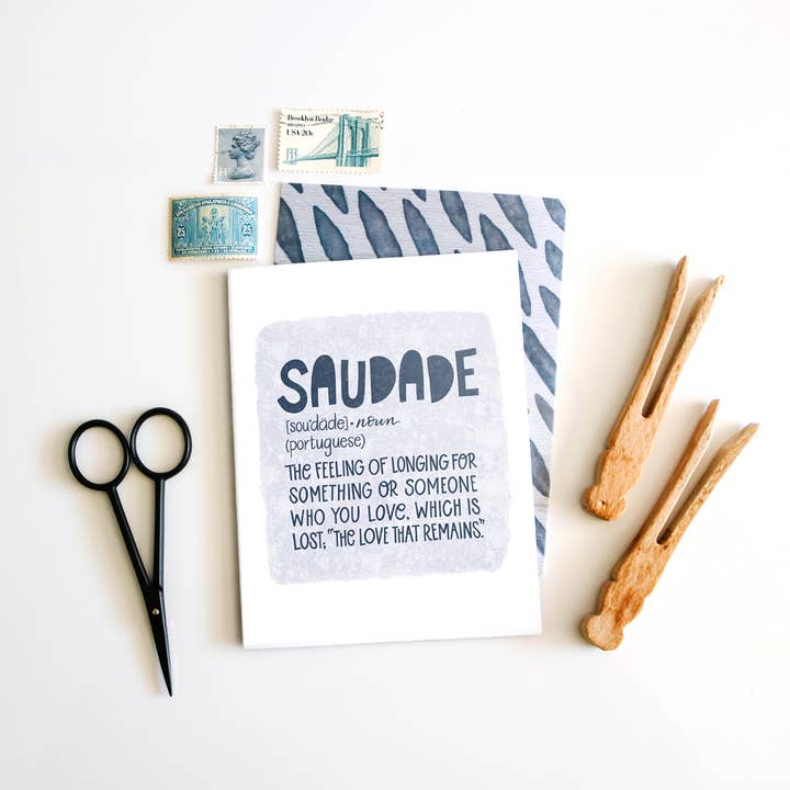 The Noble Paperie - Wholesale Sympathy Card - Saudade | Sympathy Empathy Miscarriage Baby Loss Grief Card2