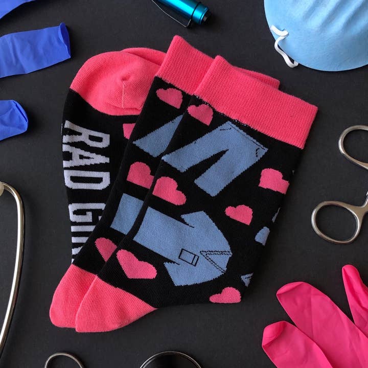 I Love Scrubs Socks for wholesale by Rad Girl Creations