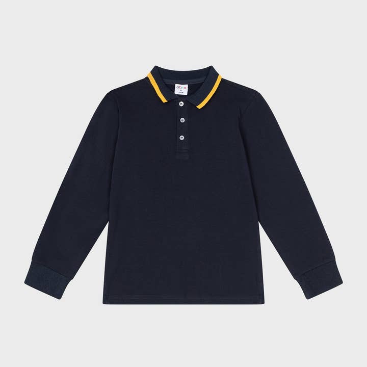 Ativo Kids Polo de manga larga para niño, talla 4-12 años KB-ND6199-61 para venta al por mayor de Ativo Kids