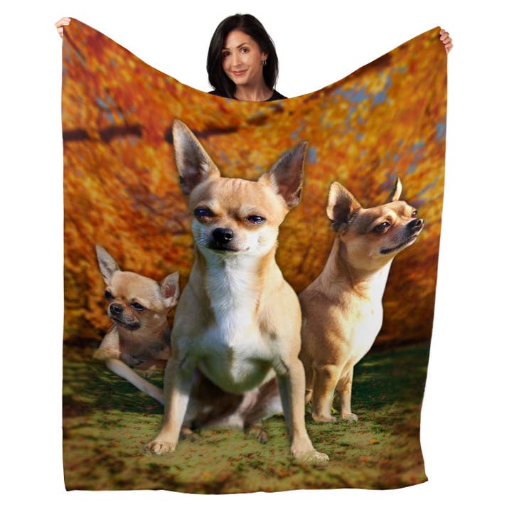 Artopia – wholesale Filtar – 50 ”x 60" Chihuahua plysch minky filt