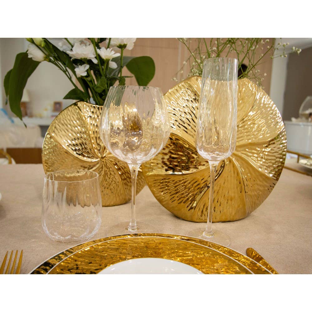 AULICA - Vente Verre/tasse - Verres à eau vagues - lot de 62