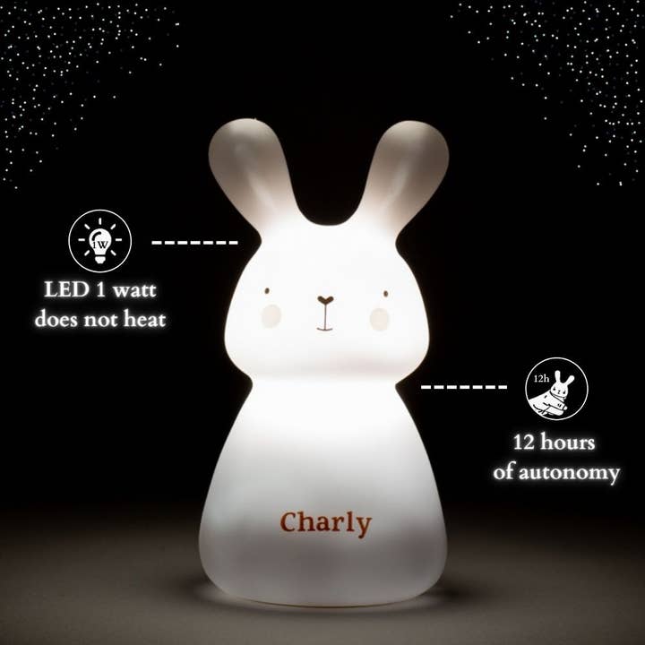 Olala Boutique - Wholesale Night Light - Kids & Baby - Charly Rabbit LED Night Light - Induction Charging1
