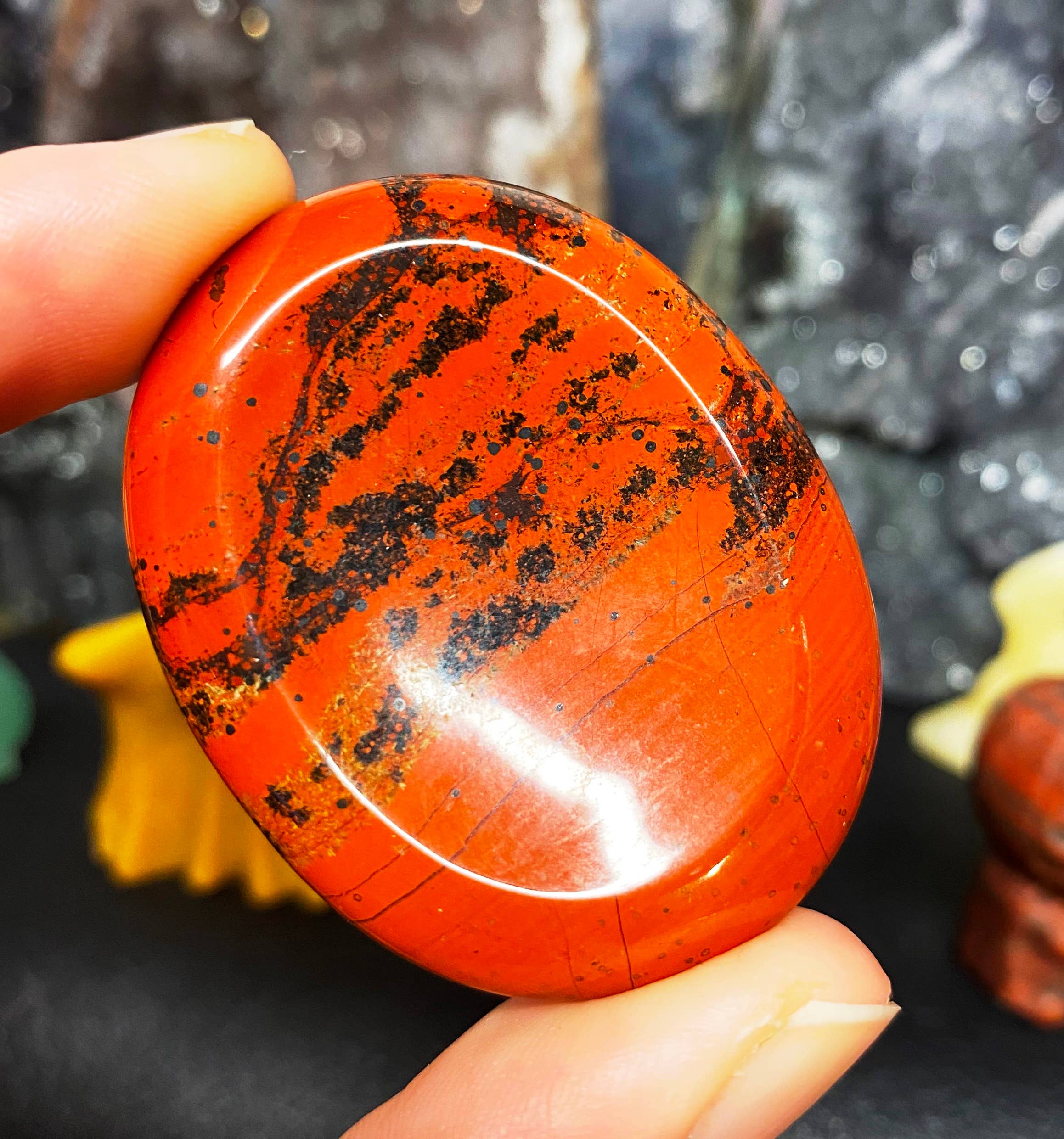 Elf Kendal Hippies – Pedra/cristal espiritual por atacado – Pedra de preocupação de cristal, pedra de polegar de cristal, gema calmante por Elf3