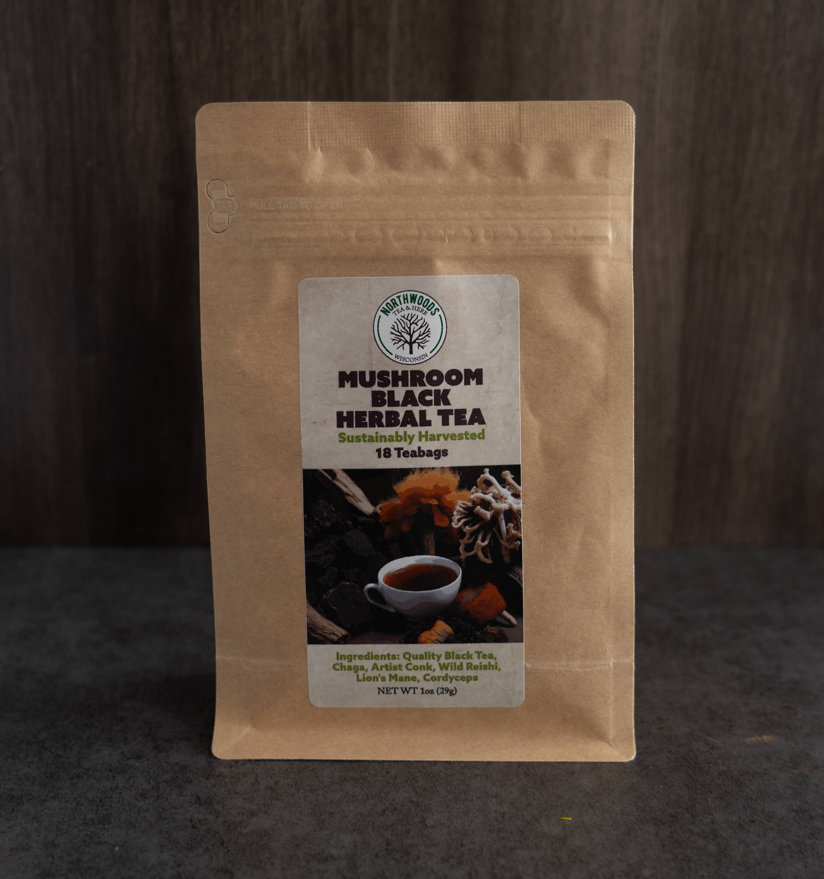 Northwoods Tea & Herb LLC - Wholesale Loose tea - Mushroom Black Tea