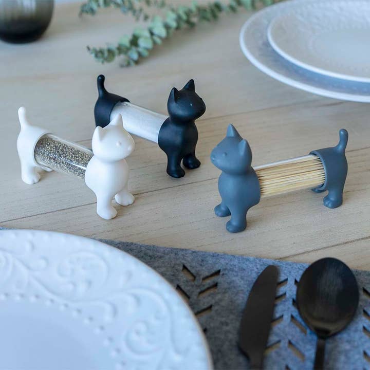 Balvi - Wholesale Salt & Pepper Shaker Set - Multi-purpose toothpick holder, cat, display x121