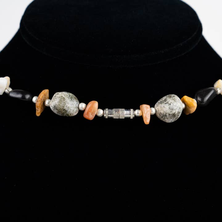 Pelham Grayson Rose - Wholesale Beaded/Pearl Necklace - Beggar Bead Necklace | Assorted Agate Beads | India