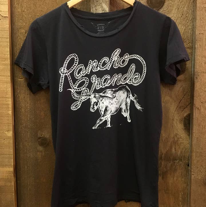 Bandit Brand - Wholesale Screen Printed T-Shirt - Women's - Rancho Grande Womens Tee Blk/White0