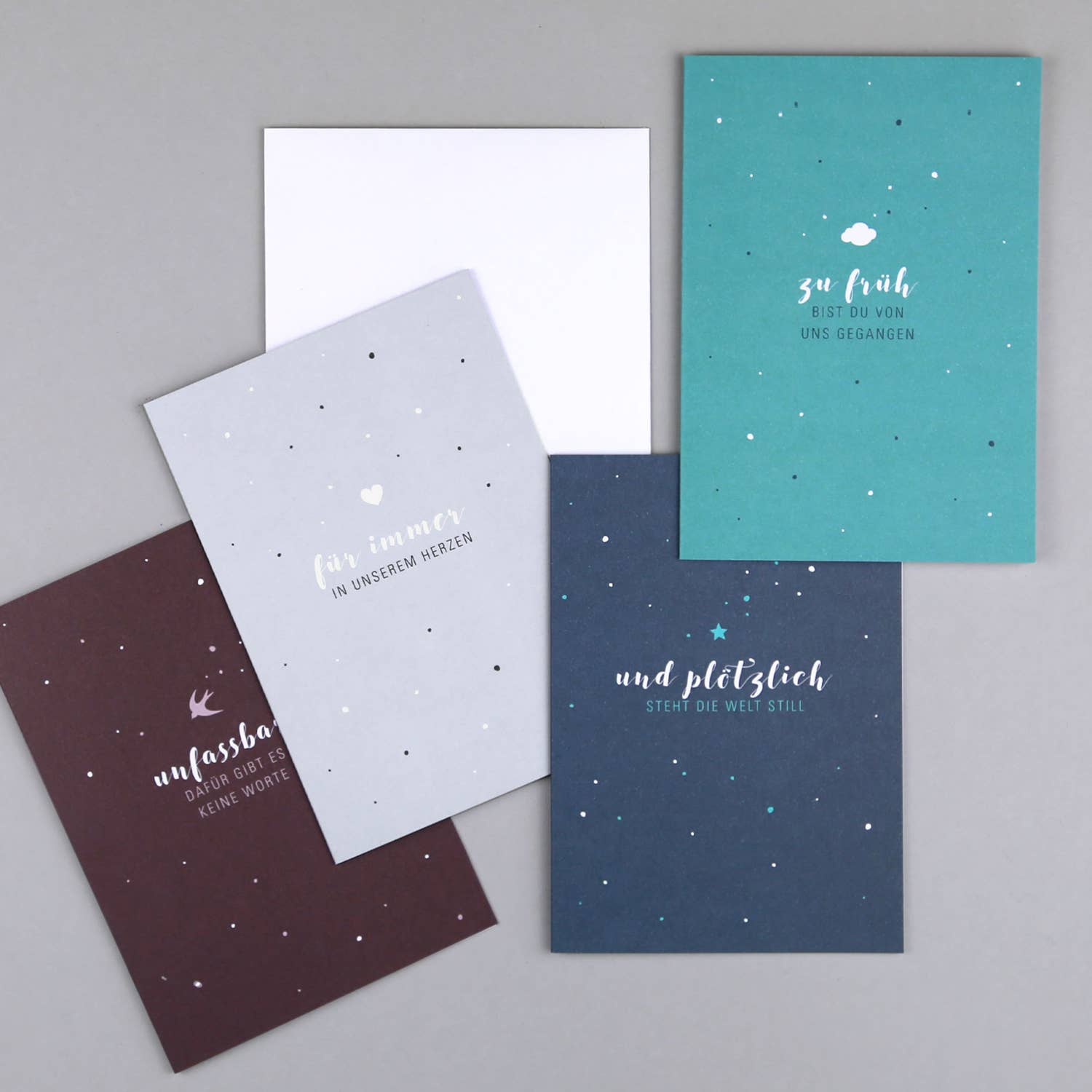 Kunst an Papier - Vendita all'ingrosso Biglietti di condoglianze - Biglietto da lutto Pepe Wolke2