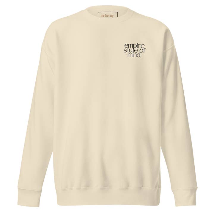 empire state of mind. crewneck for wholesale by alchemy.