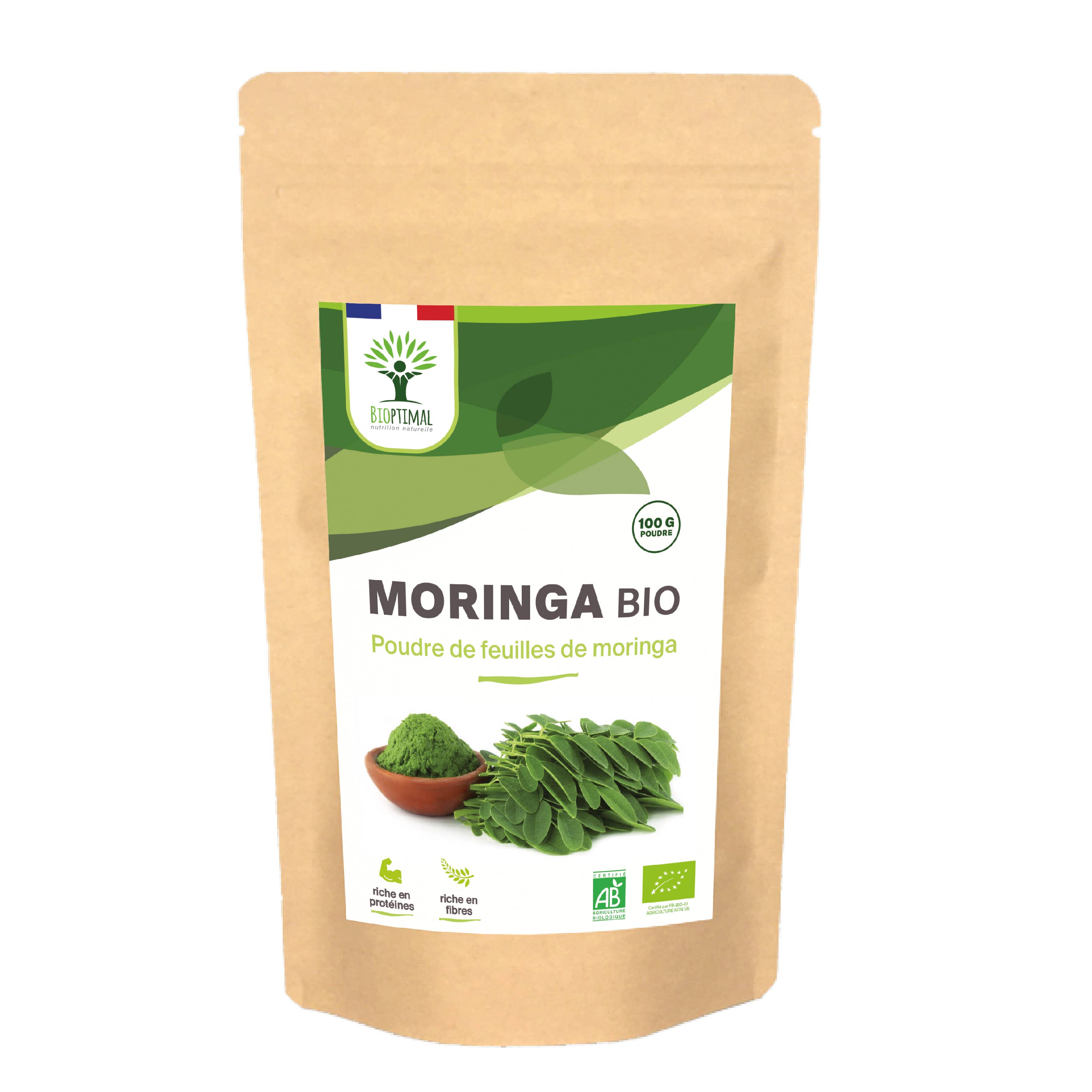Bioptimal - Wholesale Protein/Superfood Powder - Organic Moringa powder - Packaged in France - Vegan1