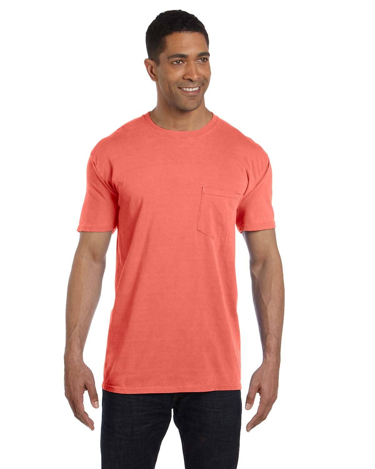 Total Apparel - Wholesale T-Shirt - Unisex - Comfort Colors Garment-Dyed Pocket Blank T-Shirt | 6030CC24