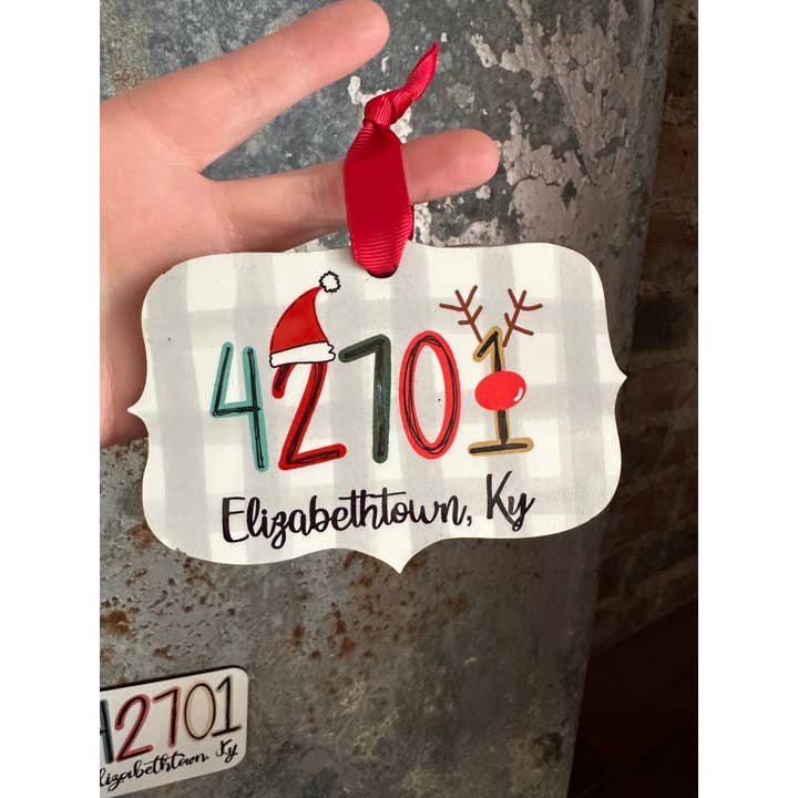 Sweet tea and Grace - Wholesale Ornament - Custom Zip Code Ornament1
