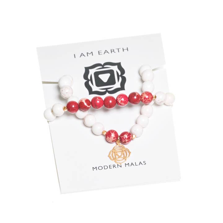 I Am Earth - Gold Chakra - Double for wholesale by Modern Malas
