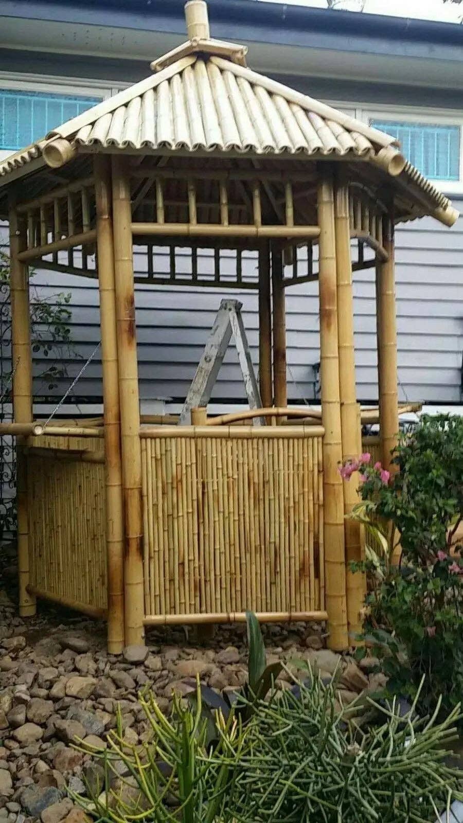 everythingbamboo - Wholesale Outdoor Ornament/Decor - Bamboo Gazebo Pagoda Pavilion 100% Handmade Garden Yard Natural Outdoor7