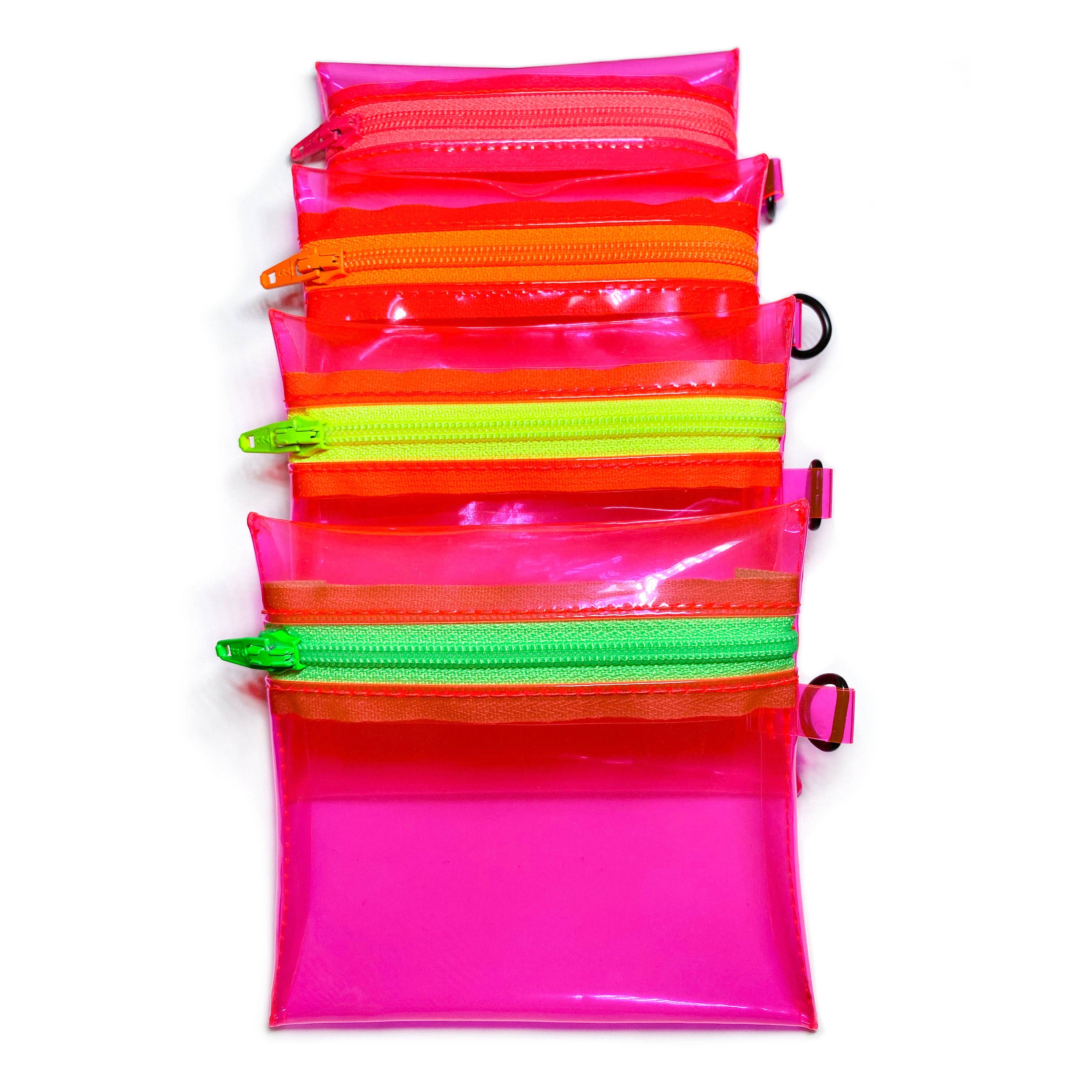 NEON SOL - Wholesale Coin Purse - Women's - Transparent Coin Pouch | neon pink4