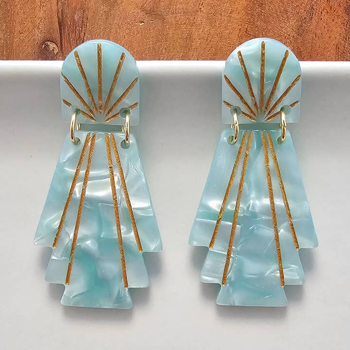 Lucille Ohrringe - Mint // Schmuck, Art Deco für den Großhandel von Spiffy & Splendid