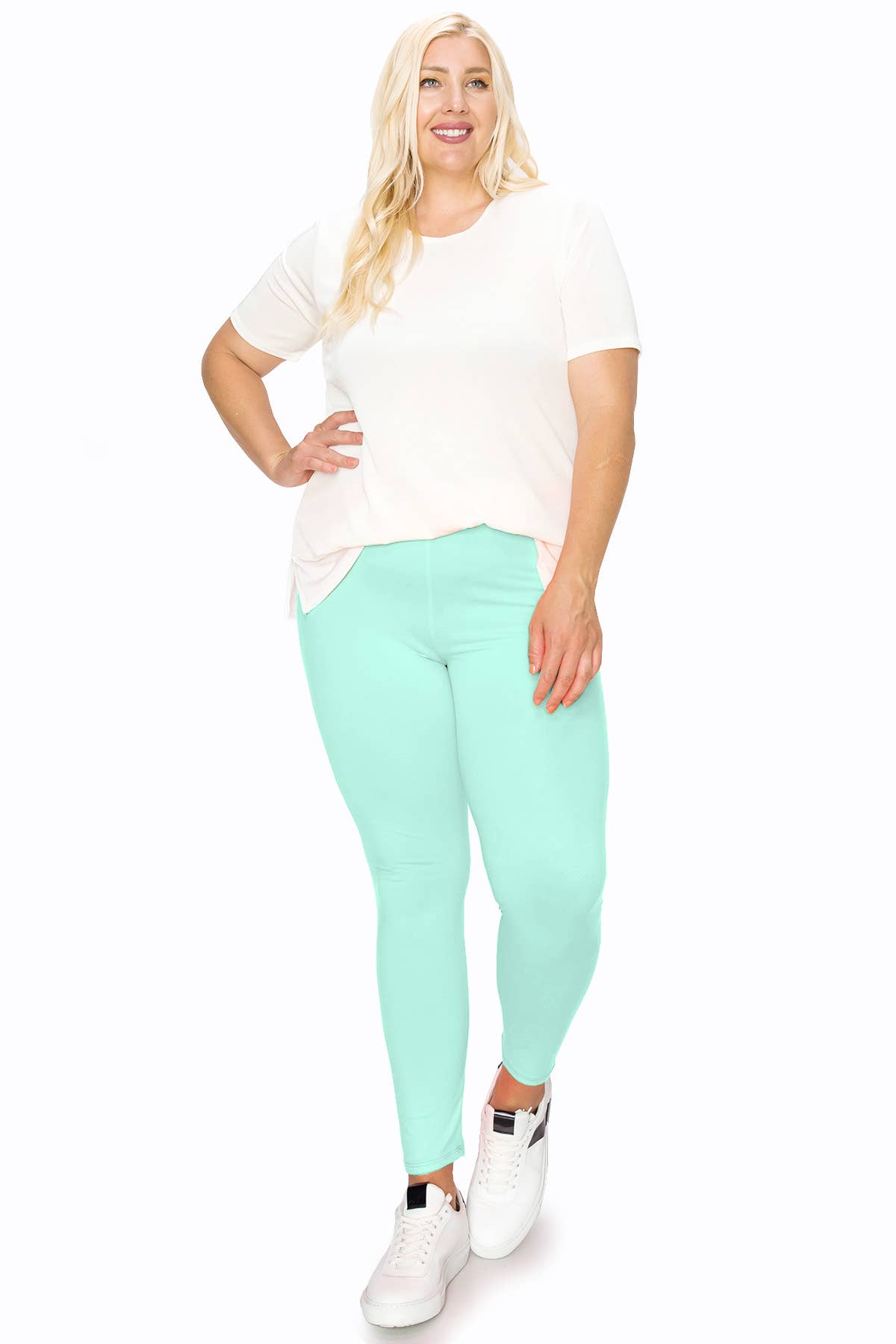 MOA COLLECTION - Wholesale Sport-/loungelegging - Dames - Plus size zwarte legging met hoge taille en elastische tailleband9